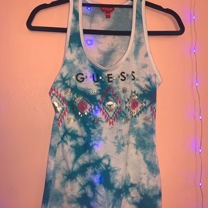 TIE DYE GUESS TANK TOP